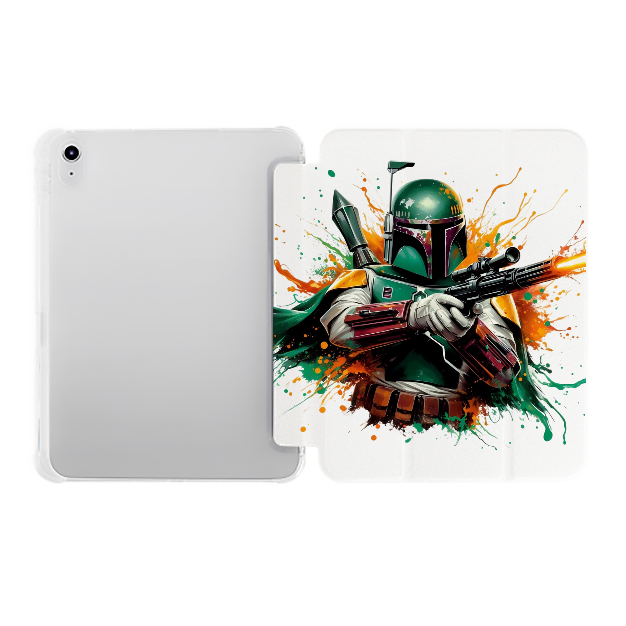 （画像用） スター・ウォーズ Star Wars IPad ケース ペン収納付き 三つ折りスタンド PUレザー×シリコン 対応機種9.5/10.5/10.9インチ